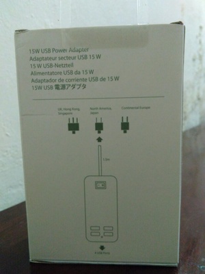 15W USB Desktop Charger  (1.5M Line / 4-Ports)