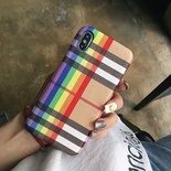 Apple iPhone British latice hard leather half wrapped PU case