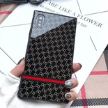 Glossy fashion square tempered glass case for iPhone 7,7 plus, 8,  8 plus and X